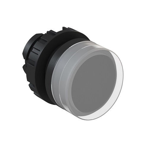 Sinaleiro Led PVC Faceado Lente Lisa sem LED 22 mm Branco