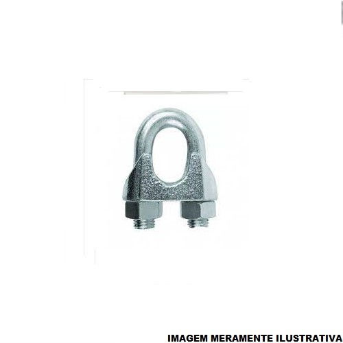 Clips Galvanizado Eletrolítico para Cabo de Aço 1/2"