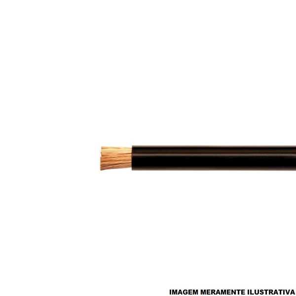 Cabo Cobre Isolado PVC 70G 750V 1x 10,00 mm² Flexível Preto NBR 247-3 Classe 5