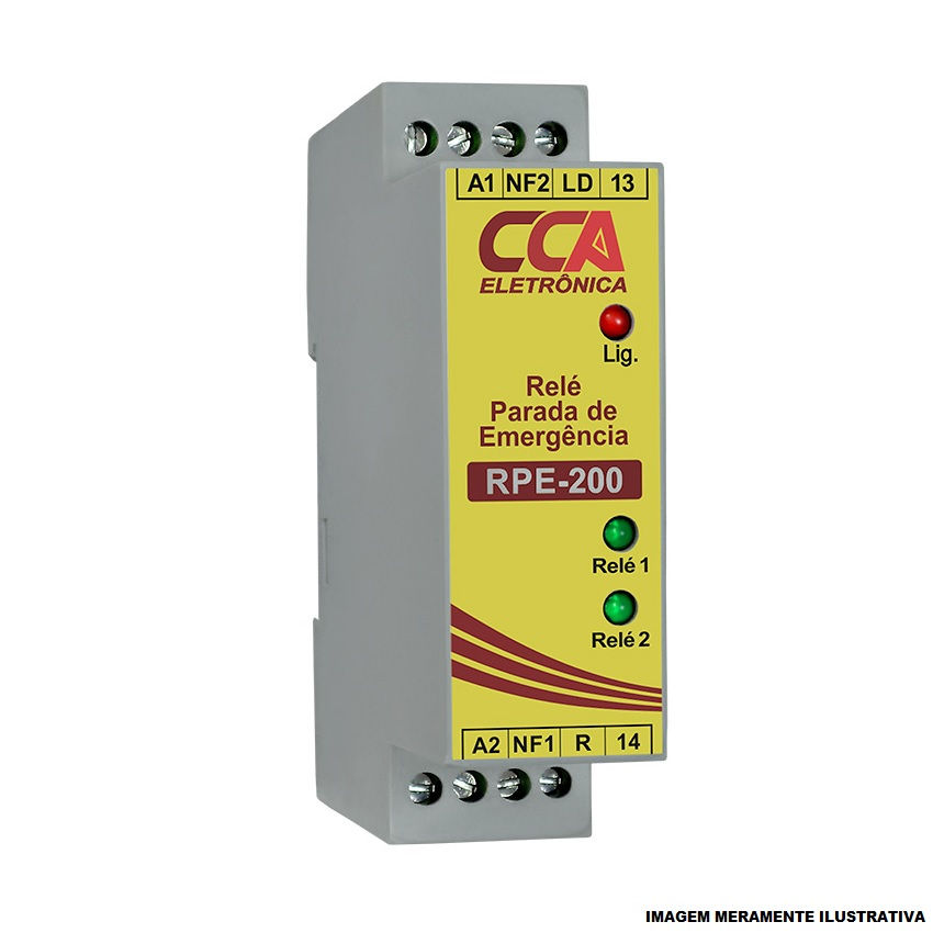 Relé Controlador Relé Controlador RPE-200 24VCC 2NA para Parada de Emergência