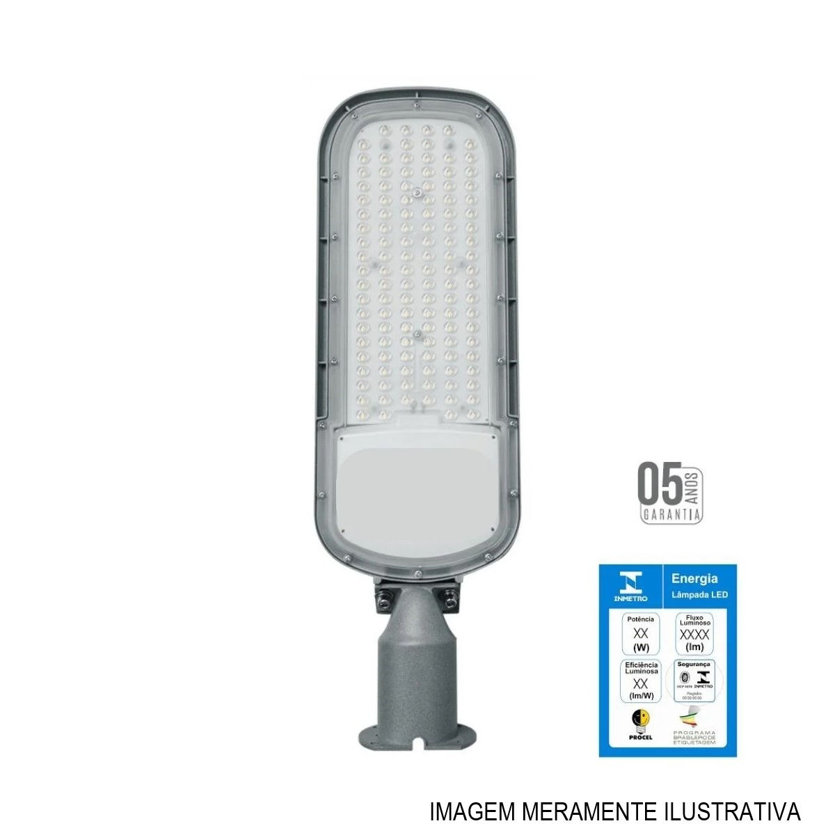 Luminária pública Led Luminária Pública LED 100W Street para Poste 5000K 14000 lm Bivolt IP66 50.000H