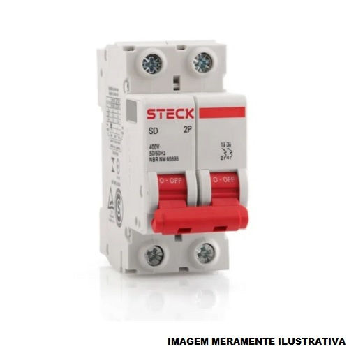 Disjuntor Termomagnético Fixo Bipolar SDD62 B 16A 5 KA/3 KA 220/380VCA DIN