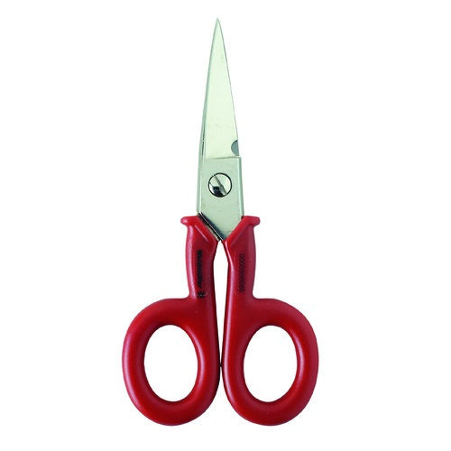 Tesoura C/cortador de Cabo 6" Vermelha 