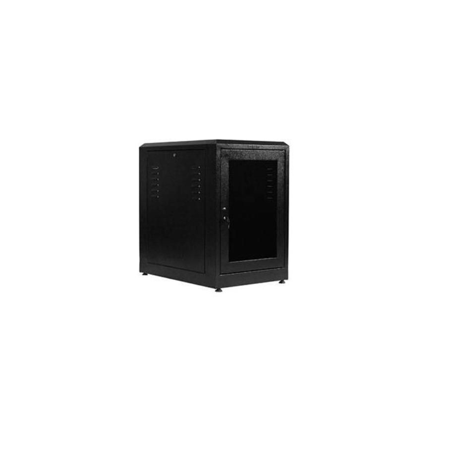 Rack Piso Aço Carbono 19"X16UX775 mm Preto Porta Acrílico