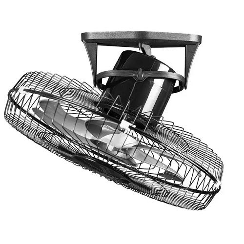 Ventilador Parede Alumínio Redondo 600 mm Bivolt 150W 50/60 Hz 1300 RPM Preto Grade Aço com 3 PAS Ventura
