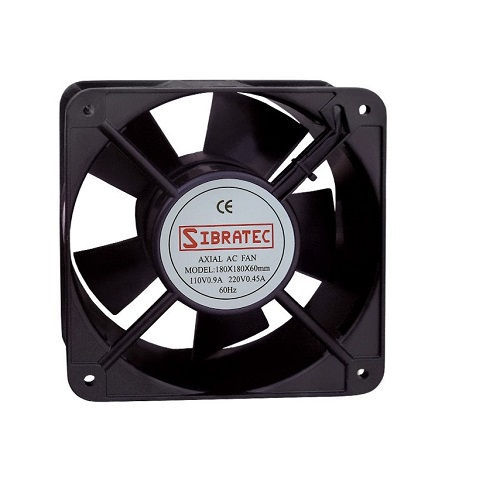 Ventilador Micro Alumínio Quadrado 180x180x60 mm Bivolt 99W 60 Hz 2100 RPM Preto