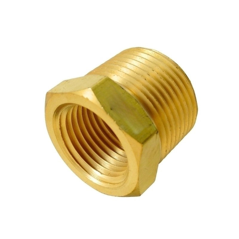 Bucha Latão Redução com Rosca BSP 1/2"X3/4" Água Quente