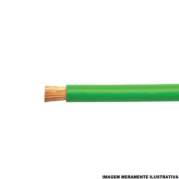 Cabo Cobre Isolado PVC 70G 750V 1x 4,00 mm² Flexível Verde NBR 247-3 Classe 5