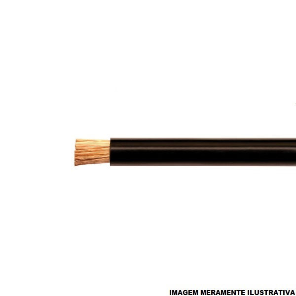 Cabo Cobre Isolado PVC 70G 750V 1x 6,00 mm² ATOX FLEX Preto NBR 13248 Classe 5
