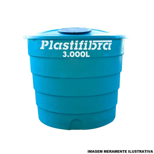 Caixa dágua Caixa D'água Fibra 3000 L com Tampa