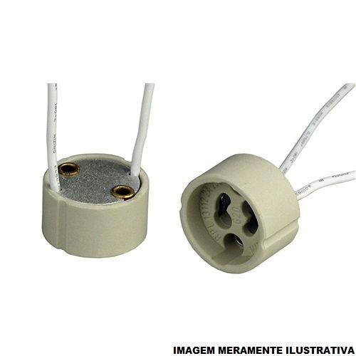 Soquete Porcelana com Rabicho para Lâmpada GU10/GZ10