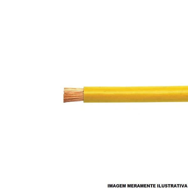 Cabo Cobre Isolado PVC 70G 750V 1x 1,50 mm² ATOX FLEX Amarelo NBR 13248 Classe 5