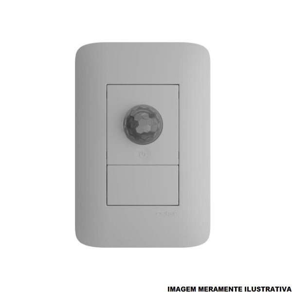 Sensor Presença Parede Touch Modular Embutir para Caixa 4x2 110G Bivolt Branco Alcance 10 M Smart X-Control