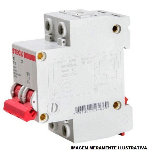 Disjuntor Termomagnético Fixo Bipolar SDD62 C 63A 5 KA/3 KA 220/380VCA DIN