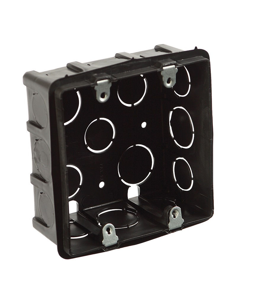 Caixa Derivação Embutir PVC 4x4 Fixo Preta