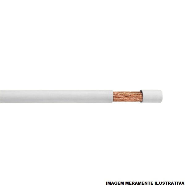 Cabo Cobre Isolado Silicone 200G 750V 1x 1,50 mm² Flexível Branco