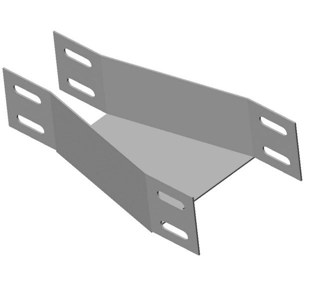 Redução Redução Concêntrica para Eletrocalha Lisa Galvanizada Eletrolítica 100x50-50x50 mm