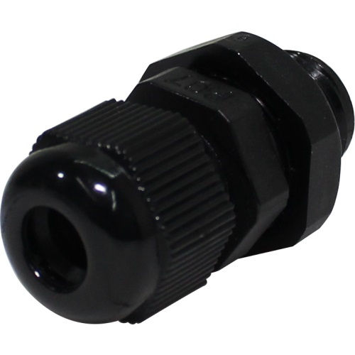 Prensa Cabo PVC PG7 Longa Preto IP68 Diâmetro do Cabo 3,00-7,00 mm