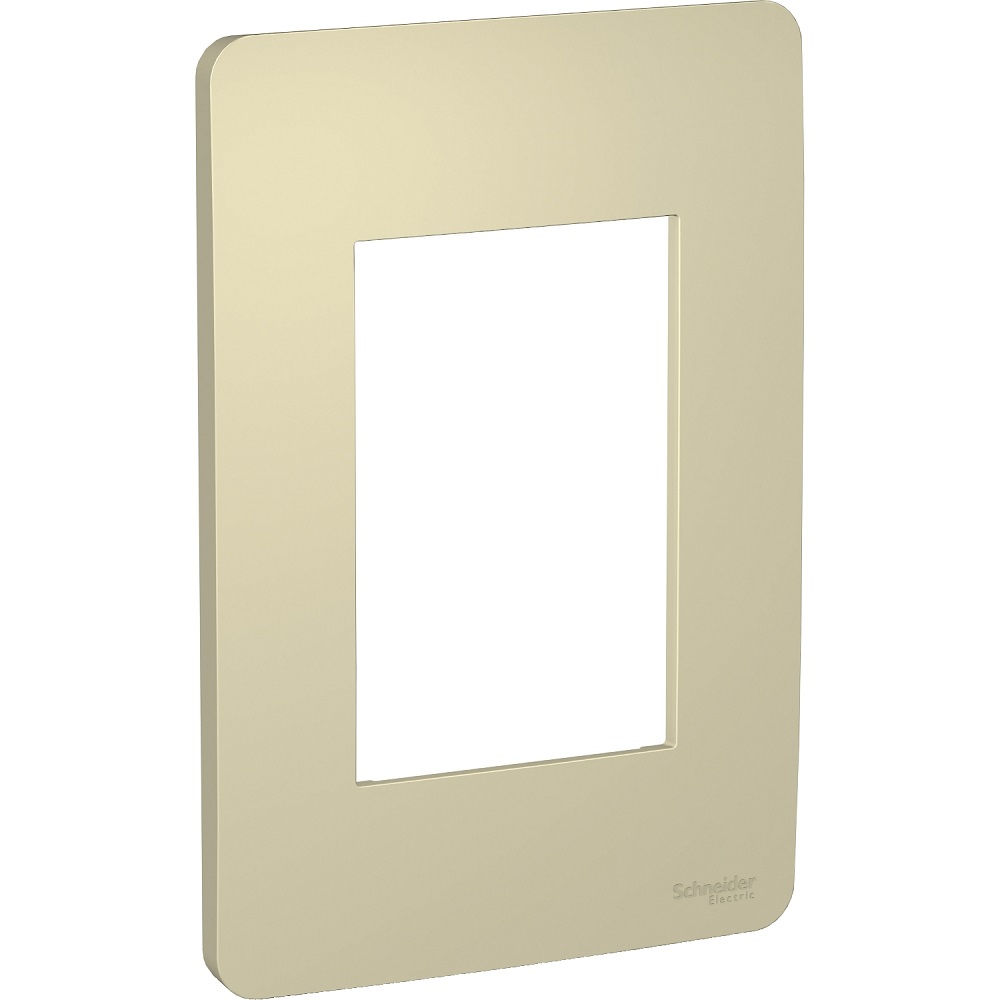 Placa PVC para 3 Módulos 4x2 Dourada Linha Essence Orion Horizon Gold