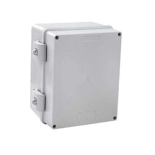 Quadro de Comando PVC 190x150x110 mm com Placa e Fecho Cinza IP66 Porta Opaca Rohdbox