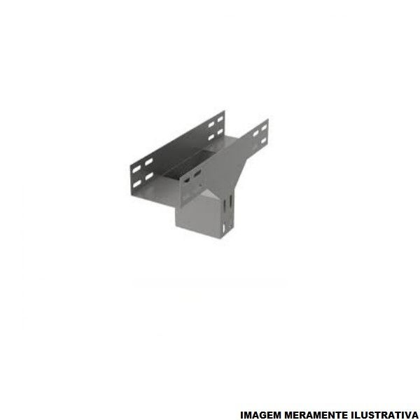 Te Liso Vertical Descida 90G Galvanizado Eletrolítico para Eletrocalha 200x100 mm