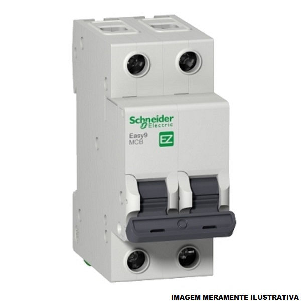 Disjuntor Termomagnético Fixo Bipolar EASY9 C 16A 10 KA/6 KA 220/380VCA DIN