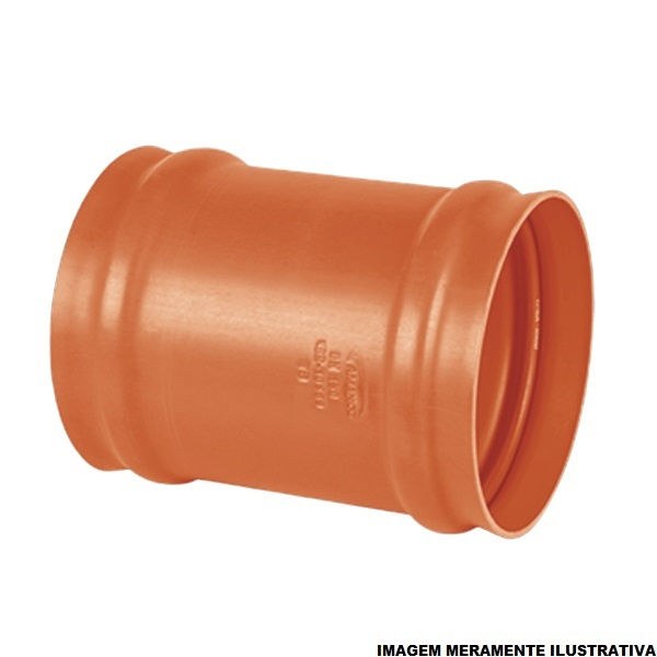 Luva PVC Correr sem Anel 150 mm Coletora Laranja Esgoto/Água Pluvial