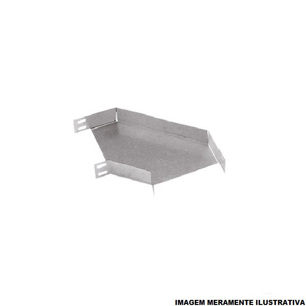 Curva 90G Horizontal Lisa Galvanizada Eletrolítica para Eletrocalha 200x100 mm