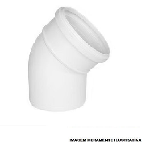 Joelho PVC 45G 250 mm Classe 8 Branco Esgoto
