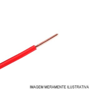 Fio Cobre Isolado PVC 70G 750V 1x 2,50 mm² Rígido Vermelho NM 247-3 Classe 1
