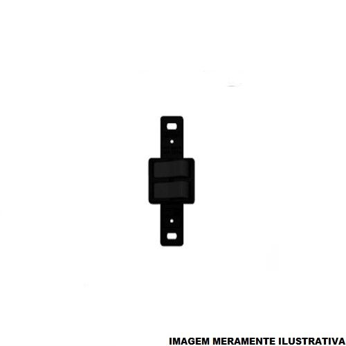 Interruptor Embutir 2 Teclas Paralelas Horizontal 10A/250VCA Corpo Preto/Tecla Amarela Linha Tradicional sem Placa
