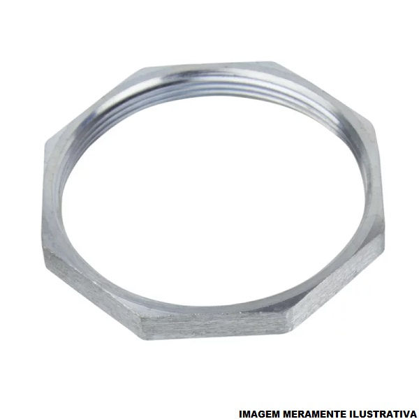 Arruela Sextavada Zincada 1.1/4" com Rosca BSP para Conector CMZ