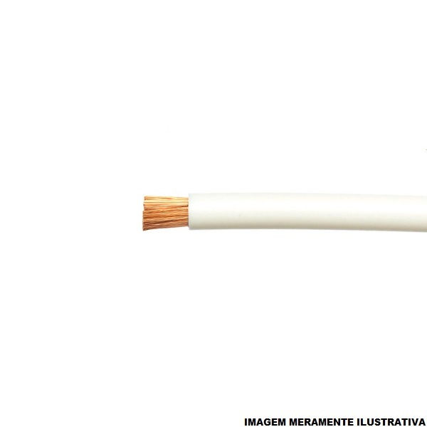 Cabo Cobre Isolado PVC 70G 750V 1x 6,00 mm² ATOX FLEX Branco NBR 13248 Classe 5
