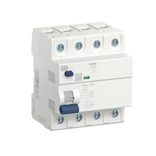 Interruptor dr Tetrapolar 6 KA 220/400VCA 40A 30 MA DIN Tipo AC Diferencial Residual