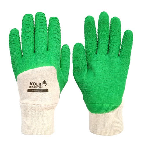 Luva Borracha Corrugada Smart Contra Agentes Mecânicos Tamanho 10 (gg) Verde Ca 46819