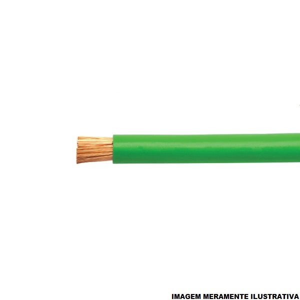 Cabo Cobre Isolado PVC 70G 750V 1x 4,00 mm² ATOX FLEX Verde NBR 13248 Classe 5