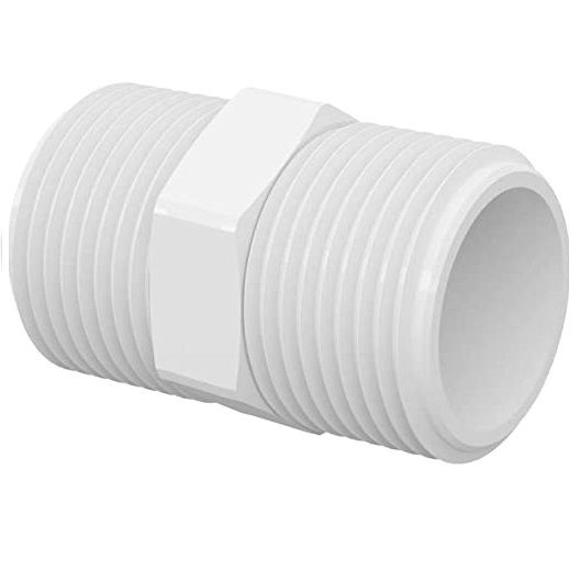 Nipel PVC Rosqueável 2" Classe 15 Branco Água Fria