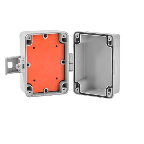 Quadro de Comando PVC 130x90x90 mm com Placa e Fecho Cinza IP66 Porta Opaca Rohdbox