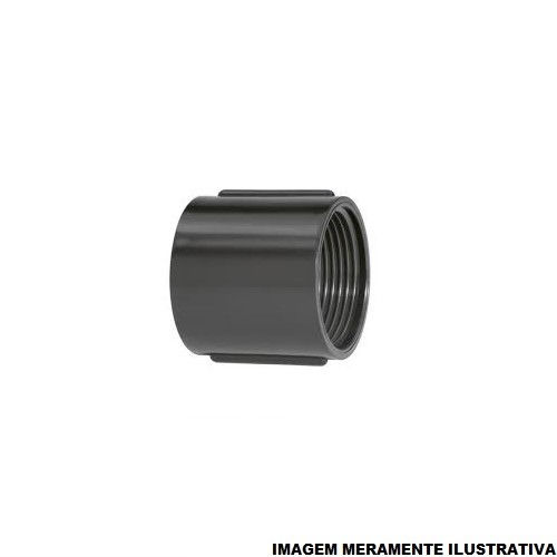 Luva PVC para Eletroduto 1/2" com Rosca BSP Preta