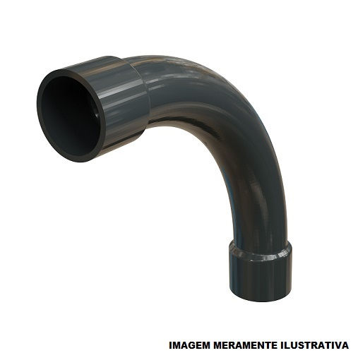 Curva 90G PVC Leve para Eletroduto 1/2" sem Rosca Preta