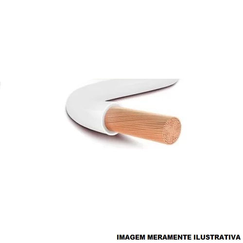 Cabo Cobre Isolado PVC 70G 750V 1x 0,50 mm² Flexível Branco NBR 247-3 Classe 5