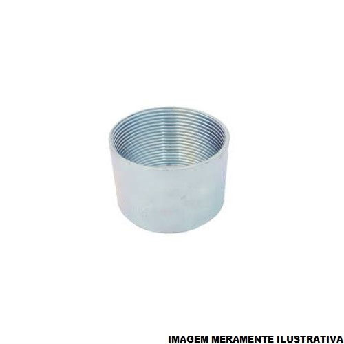 Luva Galvanizada Eletrolítica para Eletroduto 2.1/2" com Rosca BSP