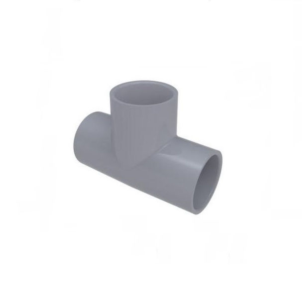 Te CPVC Simples Soldável 3" SCH80 Cinza Industrial