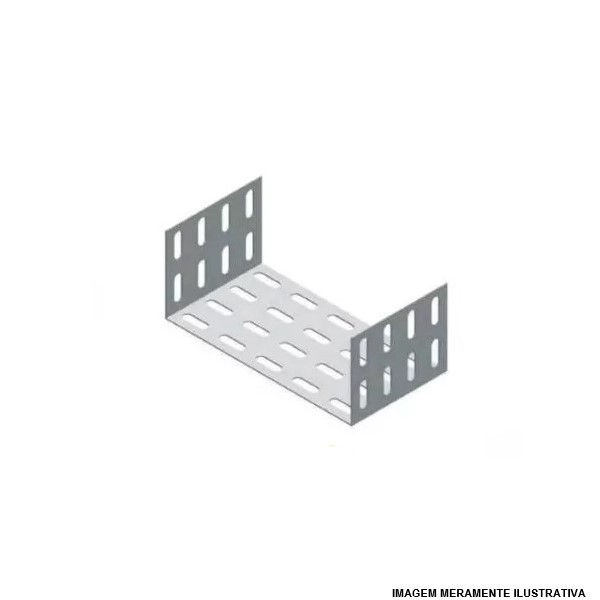 Emenda U Perfurada Galvanizada Eletrolítica Interna 500x150 mm para Eletrocalha