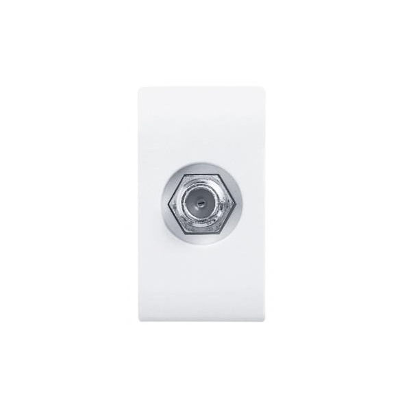 Módulo Módulo Passagem de Fio 1 Furo PVC Branco