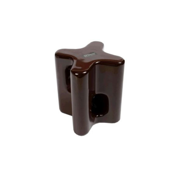 Isolador Castanha Porcelana 80x65 mm Marrom