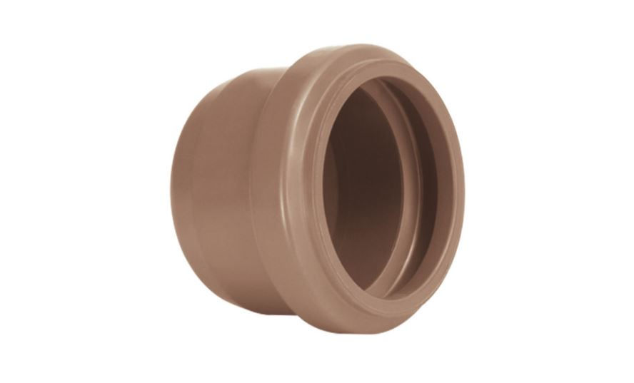 Tampão Tampão PVC Cap Soldável DN75/DE85 PBA Marrom Distribuição de Água Pbafort