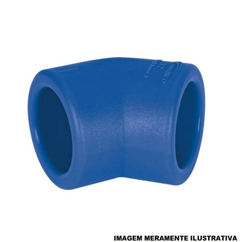 Joelho PPR 45G Fêmea/Fêmea 20 mm Industrial Azul