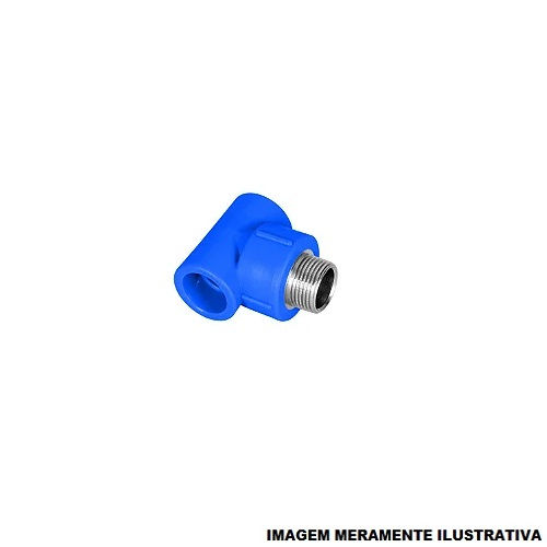 Te PPR Transição Macho 32 mmX1/2" Industrial Azul