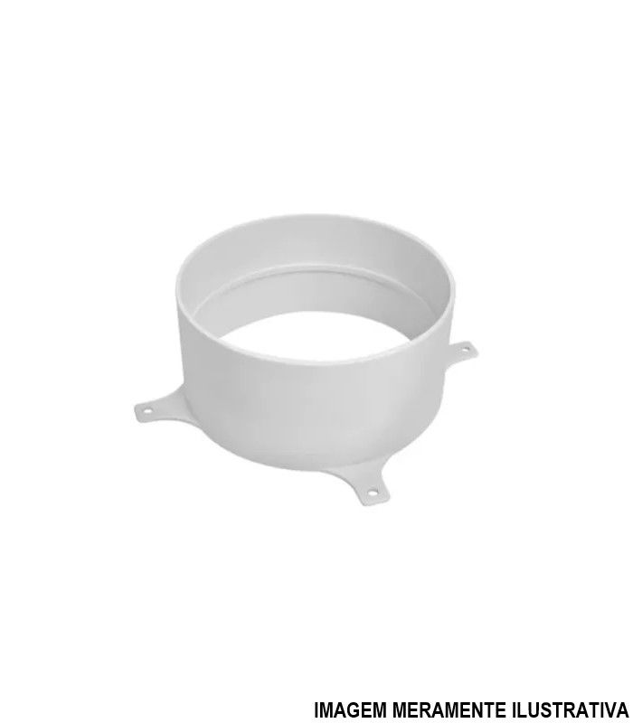 Luva PVC Simples com Fixadores 100 mm Branca Esgoto